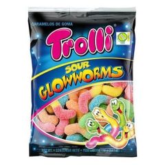 GOMITAS TROLLI SOUR GLOWWORMS 100G
