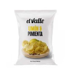 PAPAS EL VALLE SABOR LIMON & PIMIENTA 130G