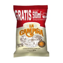 LECHE LA CAMPINA BOLSA 900G MAS 62G GRAT
