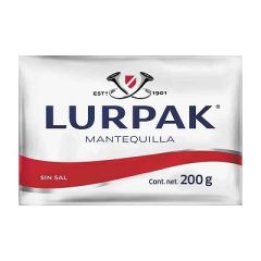 MANTEQUILLA LURPAK SIN SAL BARRA DE 200G