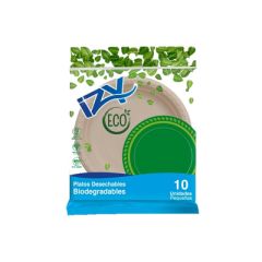 PLATOS DESECHABLES IZY ECO BIOD PEQ 10UN