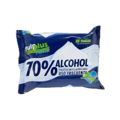 TOALLAS HUMED PULPLUS 70% ALCOHOL 25UND 