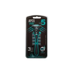 AFEITADORA APEX SPORT 3 HOJILLA X 5 CART
