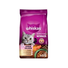 ALIMENTO PARA GATOS WHISKAS SALMON MAS DE 1A 500G