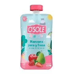 COMPOTA OSOLE DE MANZANA PERA FRESA POUCH DE 100G